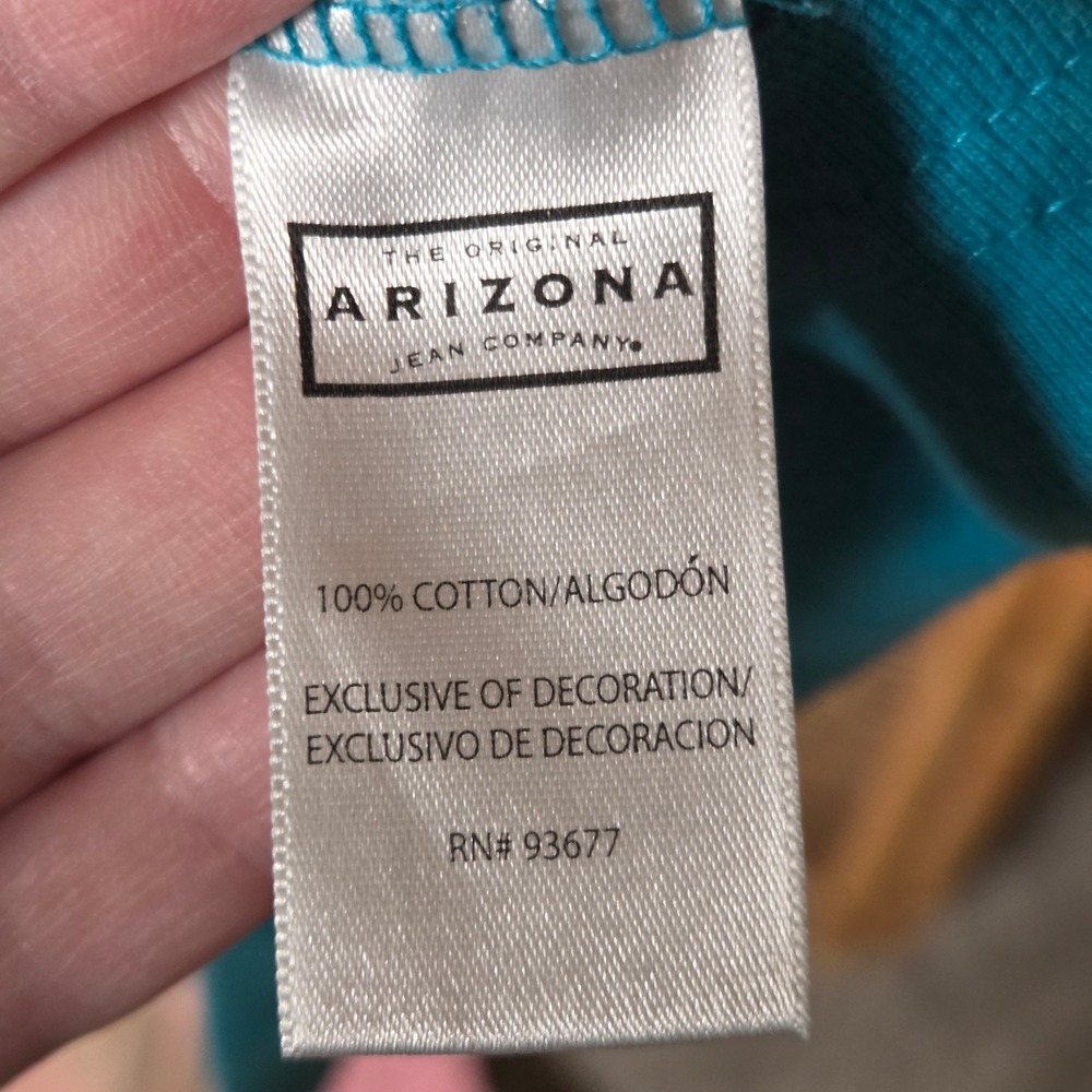 Arizona Girl XL Jr Smal Y2K Butterfly Graphic Tee Shirt Short Sleeve Bright Blue - Picture 5 of 5